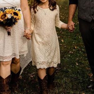 April Girl Ivory Flower Girl Dress